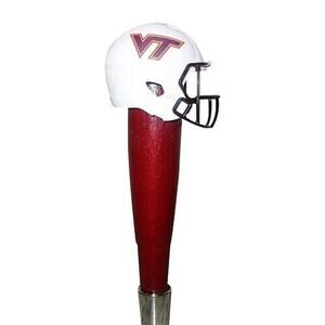 NCAA Virginia Tech Beer Tap Handle Hokies Keg Football Kegerator Wood Brew Pull
